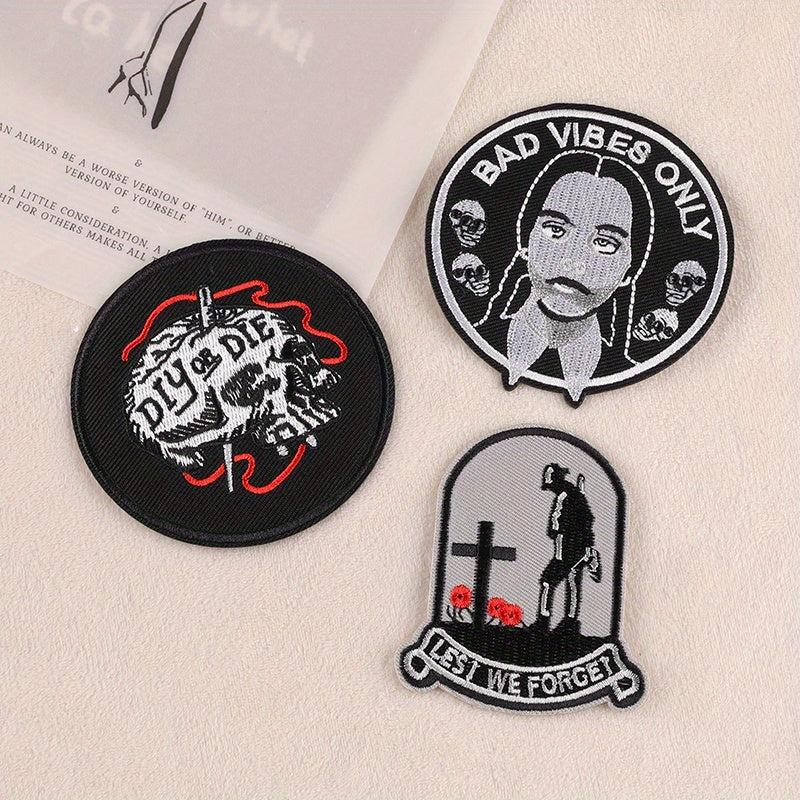 3pcs Boys Y2K Embroidery DIY Patch For Clothes B
