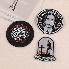 3pcs Boys Y2K Embroidery DIY Patch For Clothes B