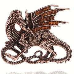 Creative Diamond Dinosaur Brooch Retro Animal Pin
