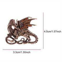 Creative Diamond Dinosaur Brooch Retro Animal Pin