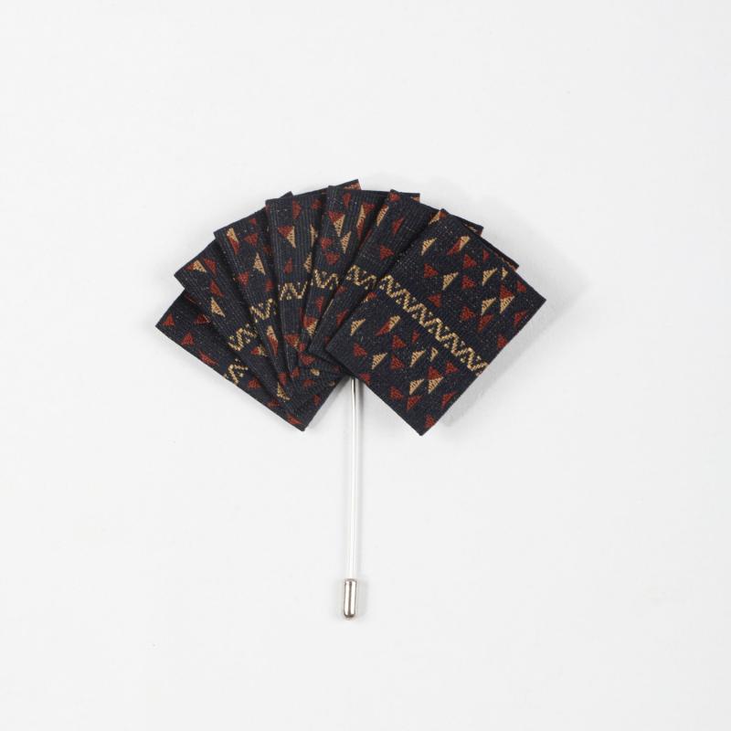 Men's Suit Pocket Square Chest Flower Brooch