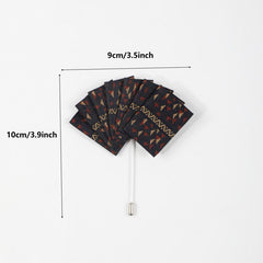Men's Suit Pocket Square Chest Flower Brooch