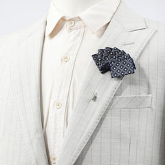 Men's Suit Pocket Square Chest Flower Brooch
