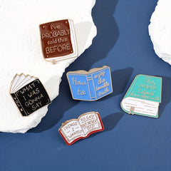 Fashionable Books Brooch Enamel Pin for Men