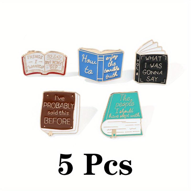 Fashionable Books Brooch Enamel Pin for Men