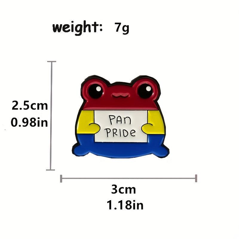 LGBT Rainbow Frog Breast Pin Men Cartoon Enamel Paint Emblem