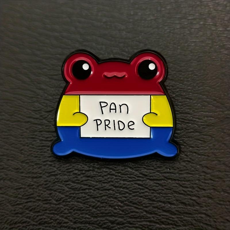 LGBT Rainbow Frog Breast Pin Men Cartoon Enamel Paint Emblem