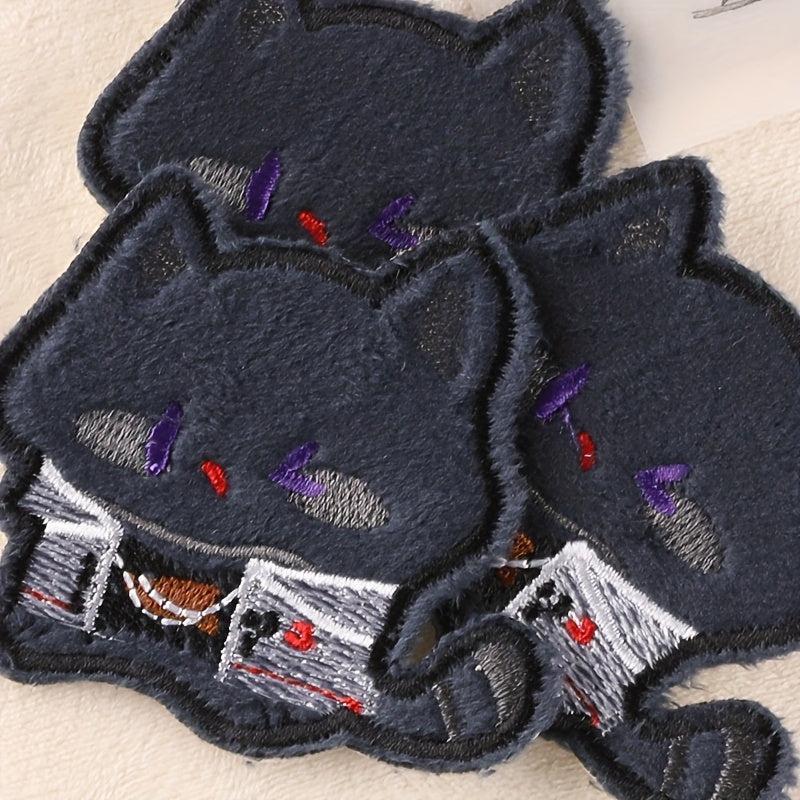 3pcs Cat Embroidery DIY Patch for Clothes Backpack Hat