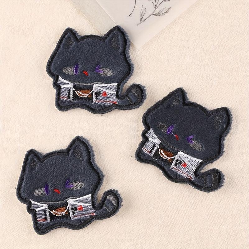 3pcs Cat Embroidery DIY Patch for Clothes Backpack Hat