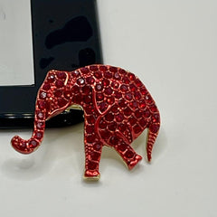 Elephant Rhinestone Brooch Cartoon Animal Badge Shirt Bags Decor
