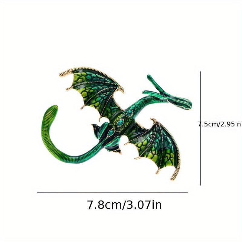 Flying Dragon Shape Brooch Men's Creative Coat Accessories