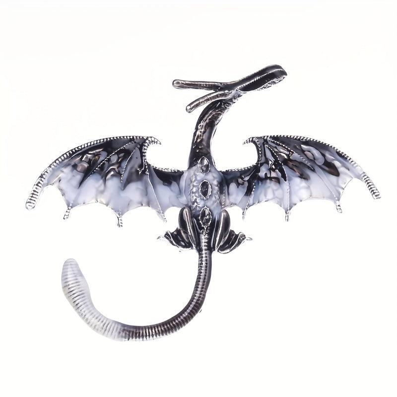 Flying Dragon Shape Brooch Men's Creative Coat Accessories