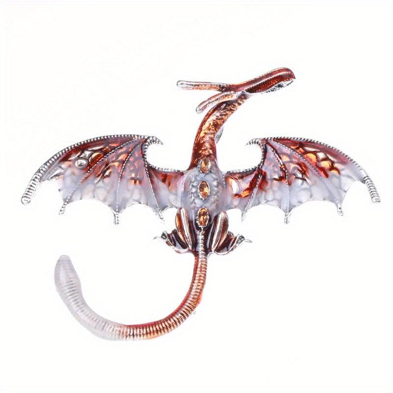 Flying Dragon Shape Brooch Men's Creative Coat Accessories