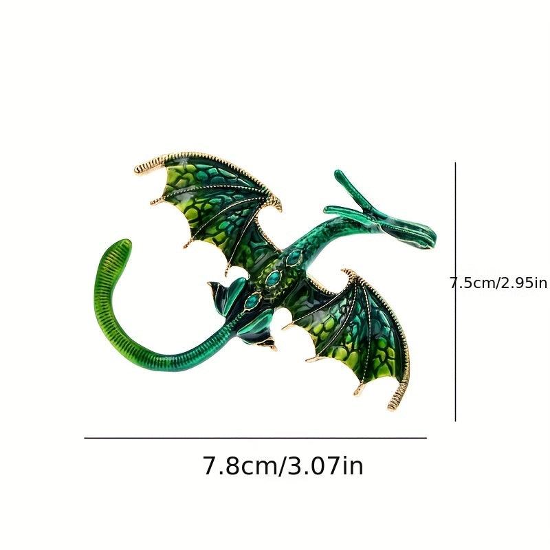 Flying Dragon Shape Brooch Men's Creative Coat Accessories