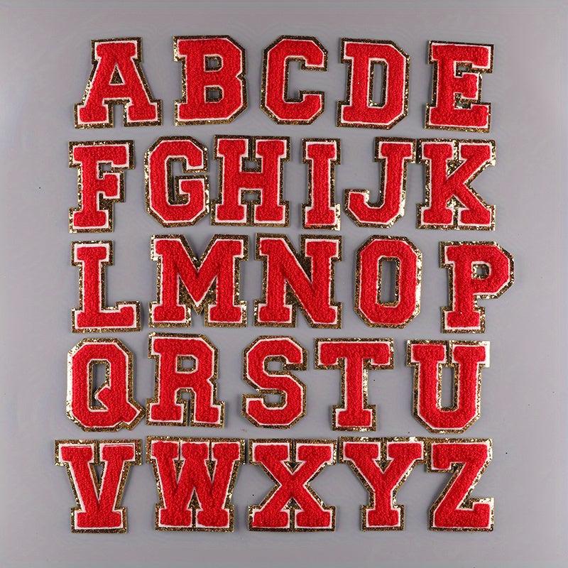 Letter Number Embroidered Iron On Patches for Jackets Hats Bags