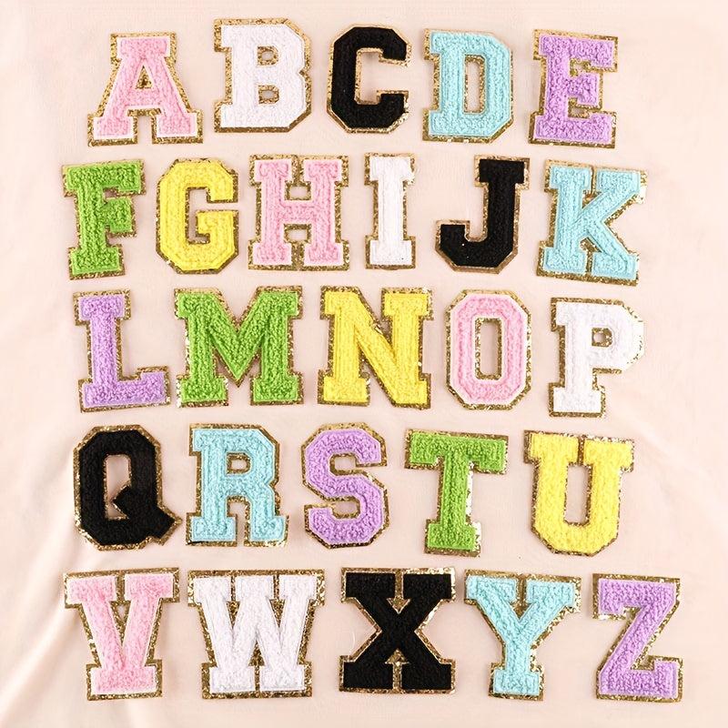 Letter Number Embroidered Iron On Patches for Jackets Hats Bags