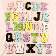Letter Number Embroidered Iron On Patches for Jackets Hats Bags
