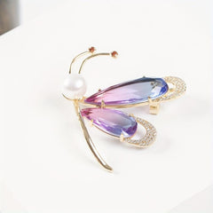 Colorful Butterfly Freshwater Pearl Brooch Pendant