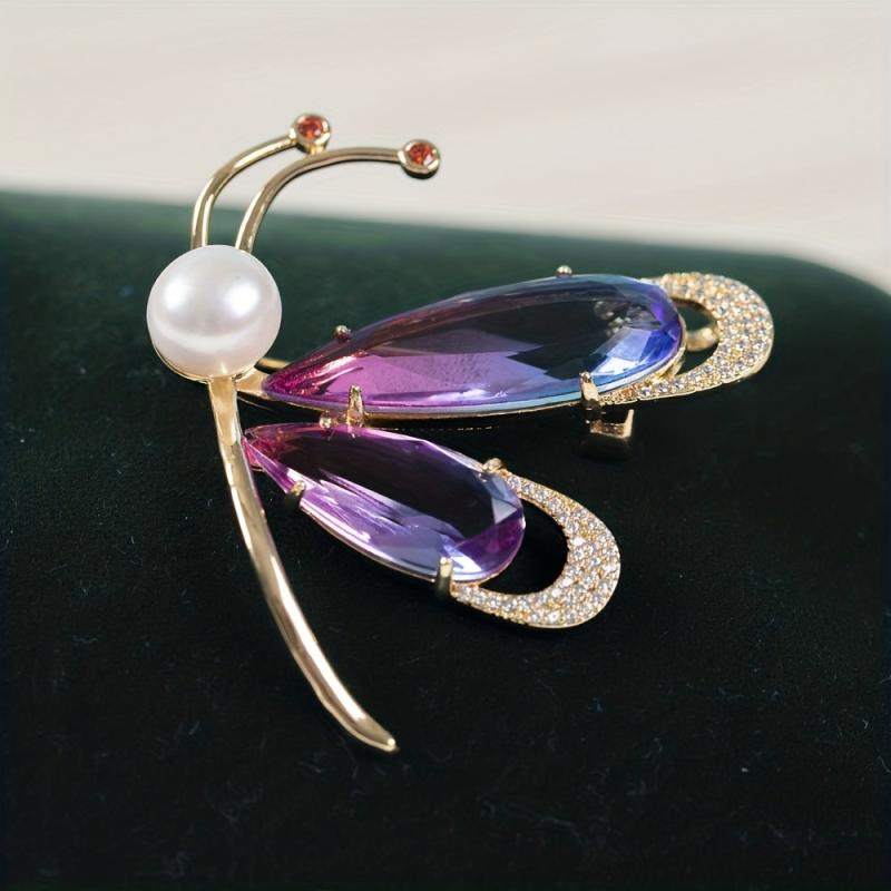 Colorful Butterfly Freshwater Pearl Brooch Pendant