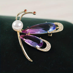 Colorful Butterfly Freshwater Pearl Brooch Pendant