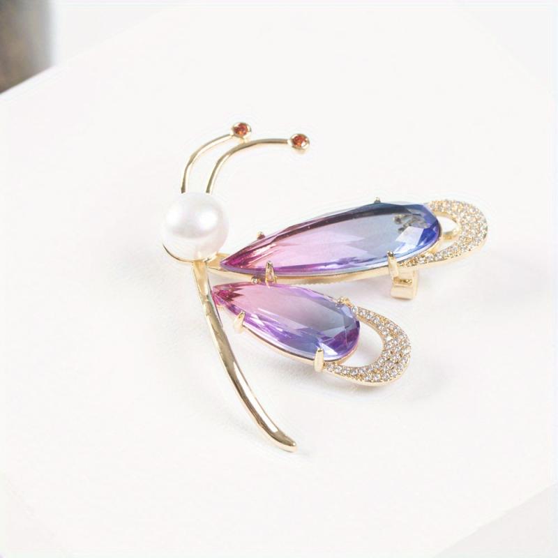 Colorful Butterfly Freshwater Pearl Brooch Pendant