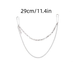 Pin Clip Chain Jewelry Set with Brooch Necklace