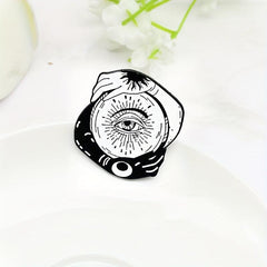 Sun Moon Wisdom Eye Brooch