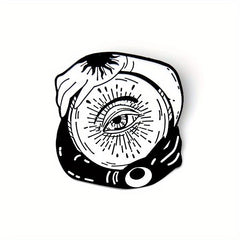 Sun Moon Wisdom Eye Brooch