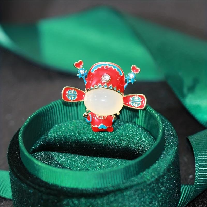 Lovely Drip Oil Red Men Brooch Cartoon Bag Accessories