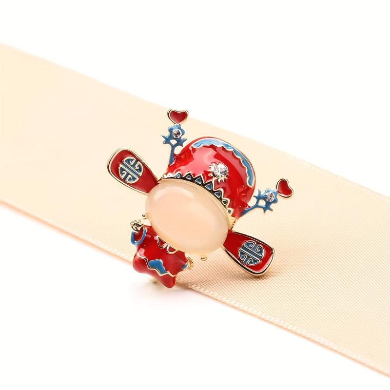 Lovely Drip Oil Red Men Brooch Cartoon Bag Accessories
