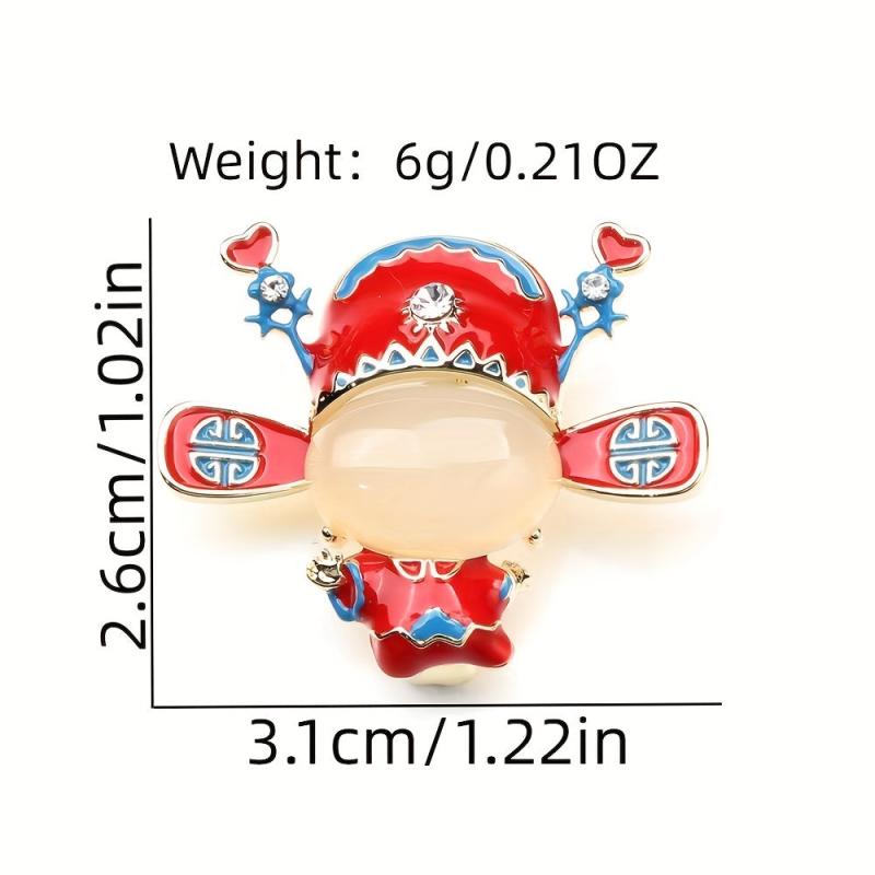 Lovely Drip Oil Red Men Brooch Cartoon Bag Accessories