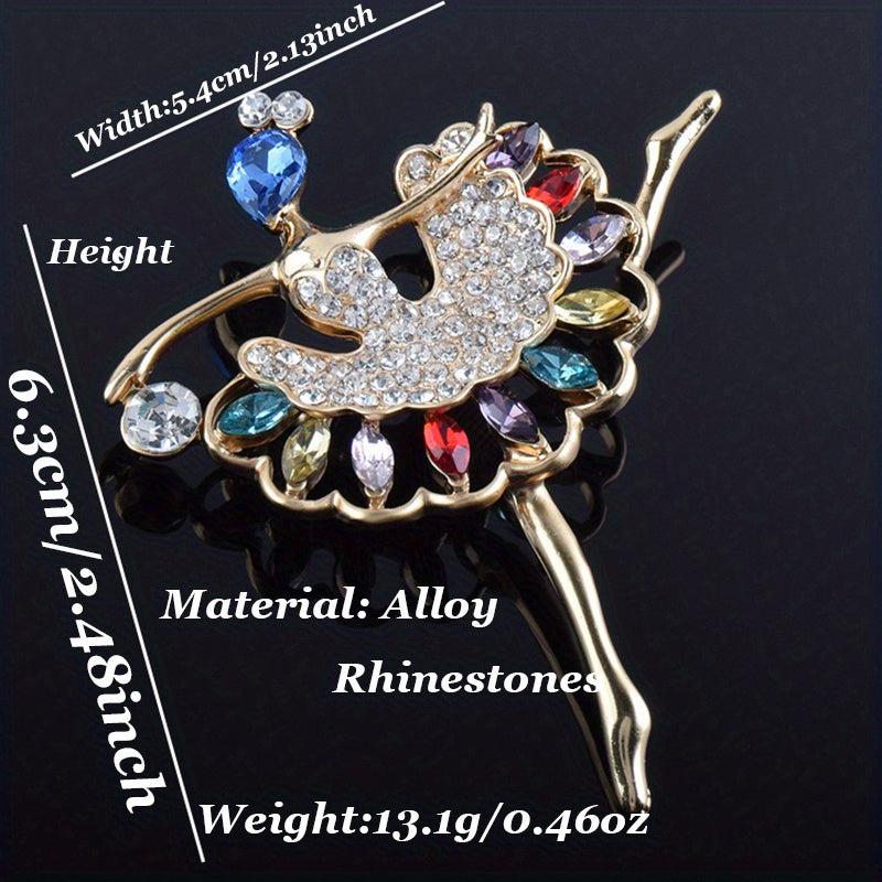 Men's Crystal Rhinestone Floral Brooch Silk Scarf Accessory