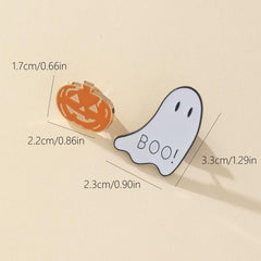 2pcs Ghost Pumpkin Halloween Party Brooch For Men