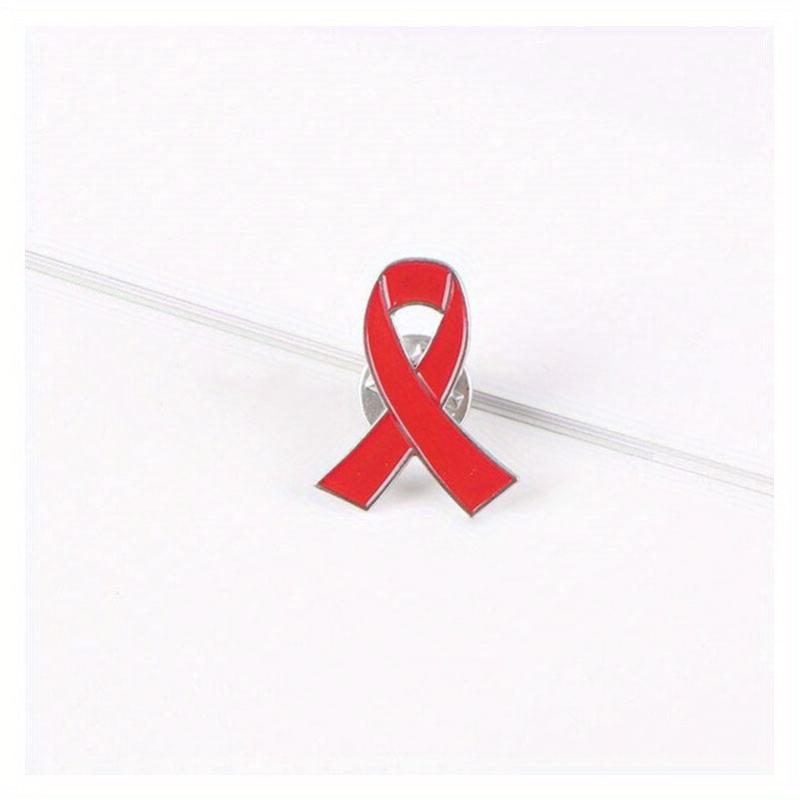 Alloy Love Red Ribbon Brooch for Men