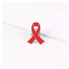 Alloy Love Red Ribbon Brooch for Men