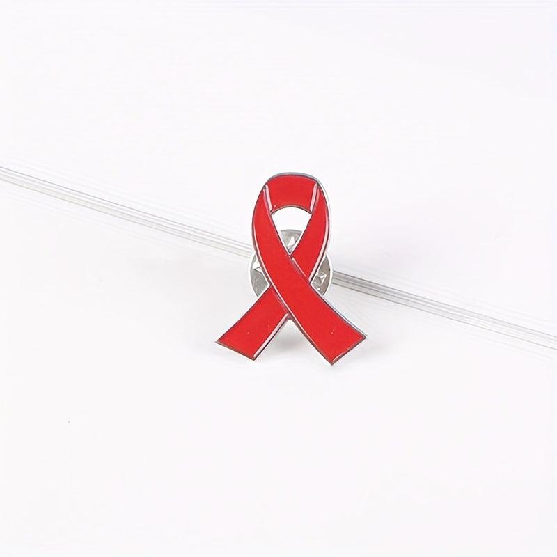 Alloy Love Red Ribbon Brooch for Men