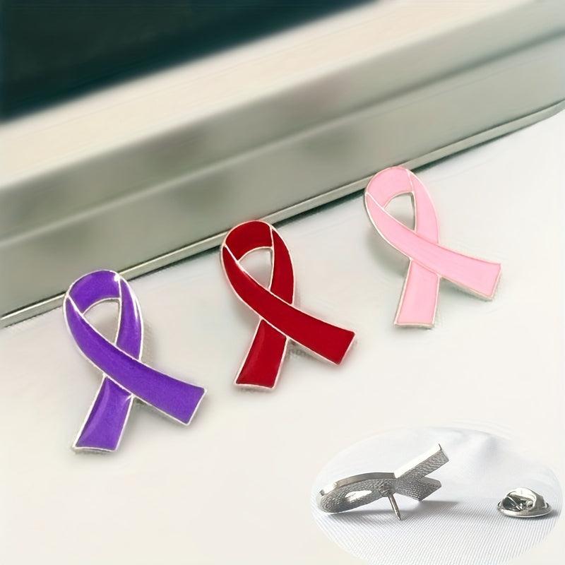 Alloy Love Red Ribbon Brooch for Men