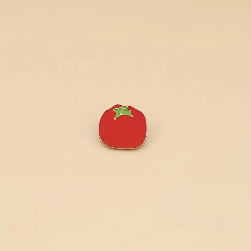 Food Vegetable Tomato Pin Metal Badge Backpack Clothing Accessories