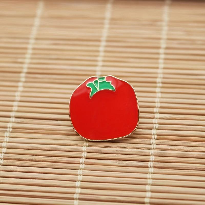 Food Vegetable Tomato Pin Metal Badge Backpack Clothing Accessories