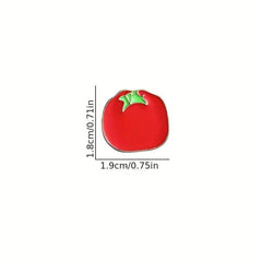 Food Vegetable Tomato Pin Metal Badge Backpack Clothing Accessories