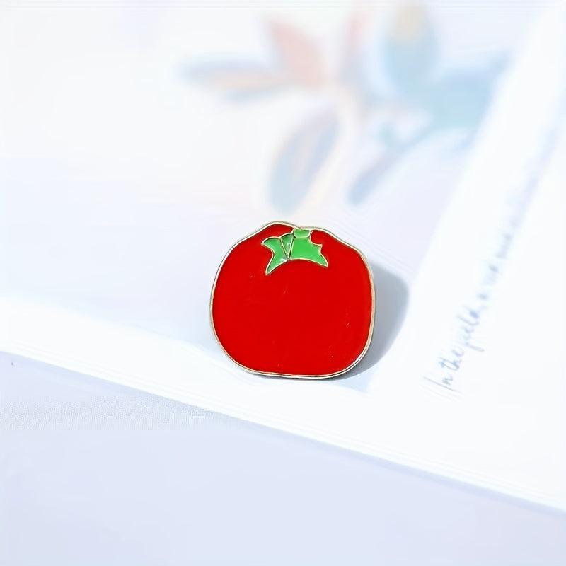 Food Vegetable Tomato Pin Metal Badge Backpack Clothing Accessories