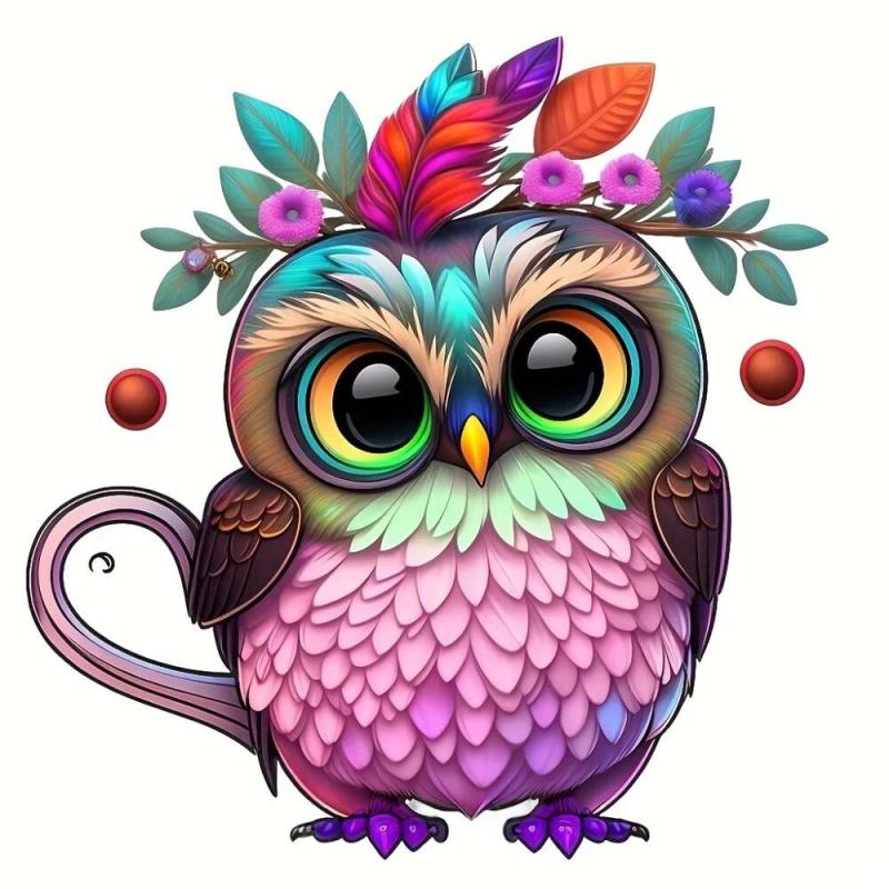 Owl Cartoon Iron On Transfer Patches Heat Transfer Vinyl Sticker