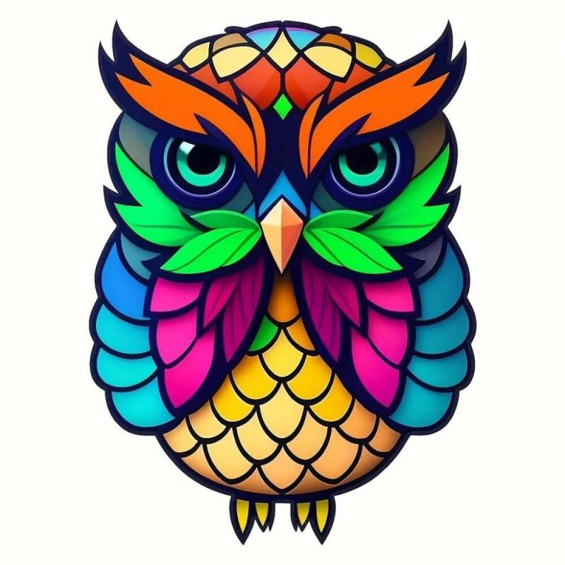 Owl Cartoon Iron On Transfer Patches Heat Transfer Vinyl Sticker