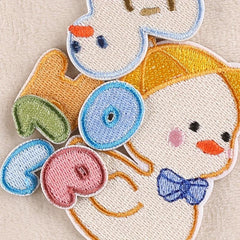 7pcs Duck Letter Embroidery DIY Patch Kids Accessories Party Gift