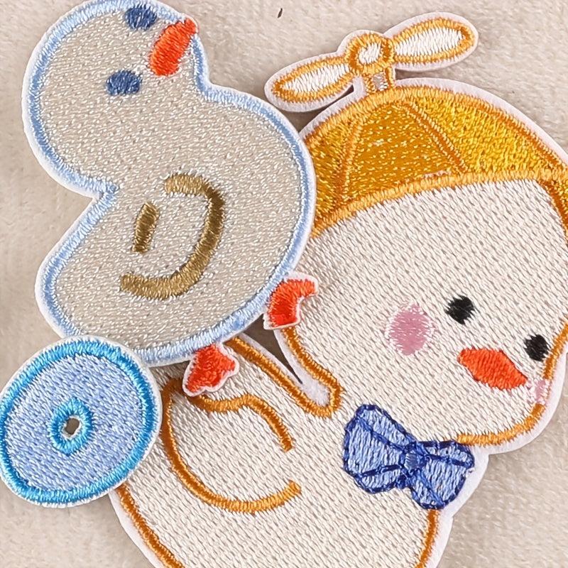 7pcs Duck Letter Embroidery DIY Patch Kids Accessories Party Gift
