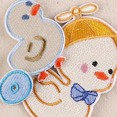 7pcs Duck Letter Embroidery DIY Patch Kids Accessories Party Gift