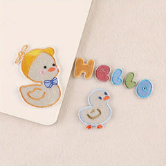 7pcs Duck Letter Embroidery DIY Patch Kids Accessories Party Gift