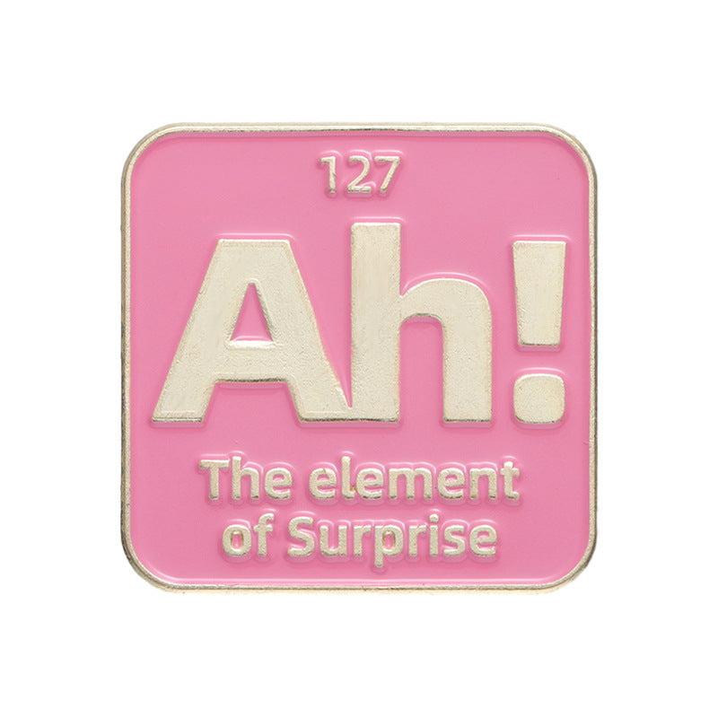 Metal Candy Badge Colorful Chemical Element Brooch for Men