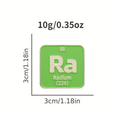 Metal Candy Badge Colorful Chemical Element Brooch for Men