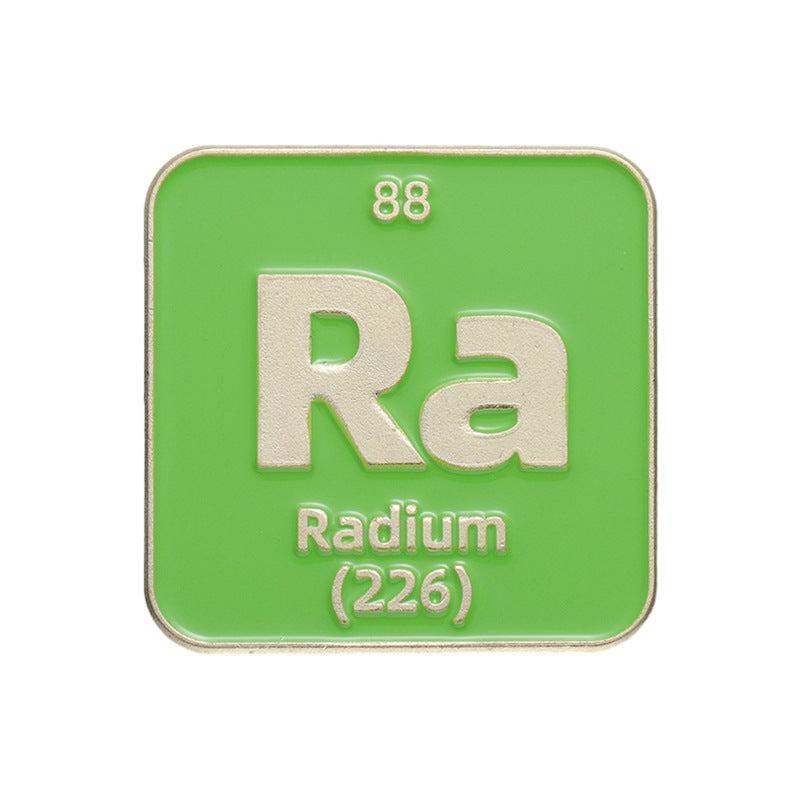 Metal Candy Badge Colorful Chemical Element Brooch for Men